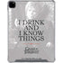 Game of Thrones: Tyrion Lannister Quote iPad Pro 12.9in (2020) Clear Case