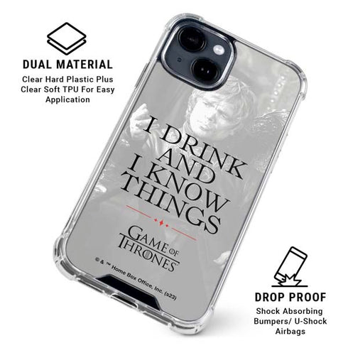 Game of Thrones: Tyrion Lannister Quote iPhone 14 Plus Clear Case