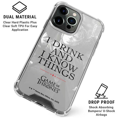 Game of Thrones: Tyrion Lannister Quote iPhone 15 Pro Clear Case