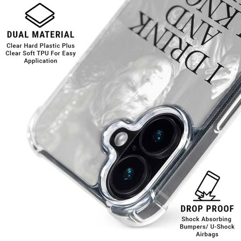 Game of Thrones: Tyrion Lannister Quote iPhone 16 Plus Clear Case