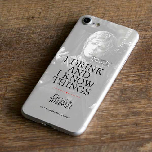 Game of Thrones: Tyrion Lannister Quote iPhone 7 Skin