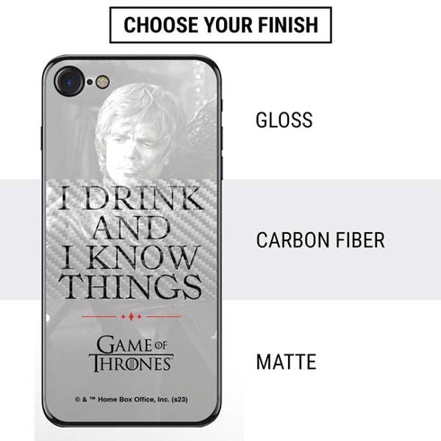 Game of Thrones: Tyrion Lannister Quote iPhone SE (2nd & 3rd Gen) Skin