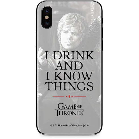 Game of Thrones: Tyrion Lannister Quote iPhone X Skin