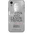 Game of Thrones: Tyrion Lannister Quote iPhone XR Skin