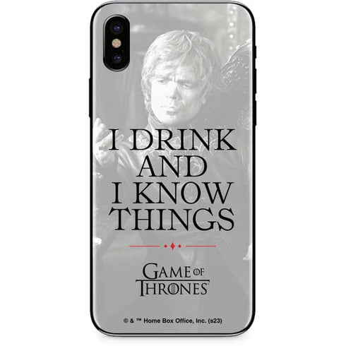 Game of Thrones: Tyrion Lannister Quote iPhone XS Skin