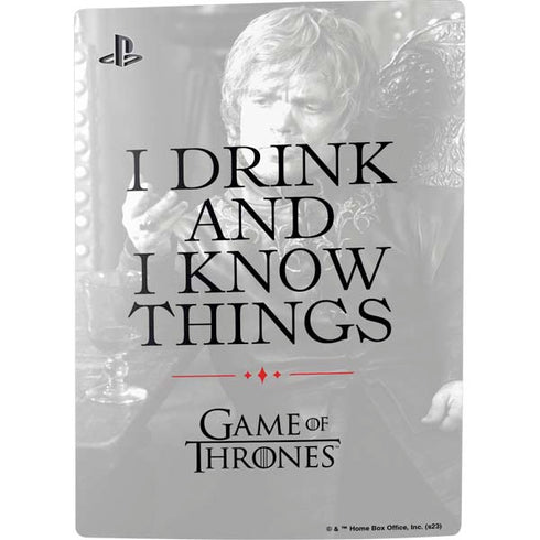 Game of Thrones: Tyrion Lannister Quote PS5 Console Skin