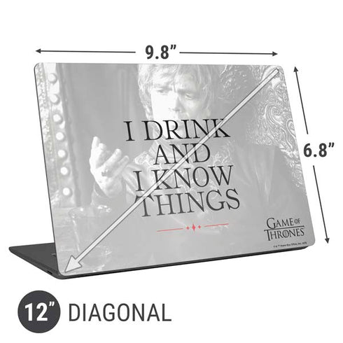 Game of Thrones: Tyrion Lannister Quote Universal Laptop 12in (9.8 x 6.8in) Skin