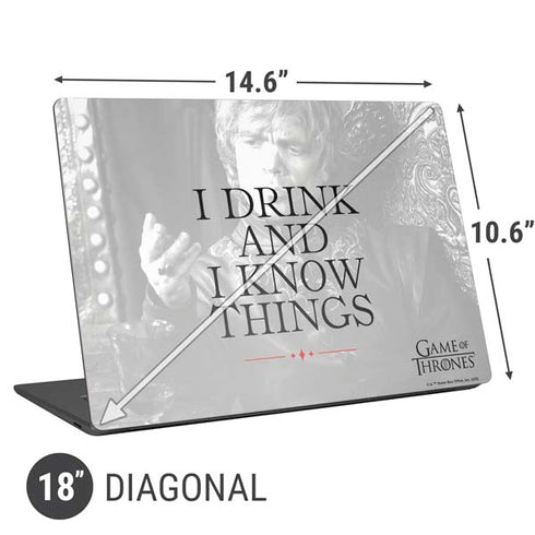 Game of Thrones: Tyrion Lannister Quote Universal Laptop 18in (14.6 x 10.6in) Skin