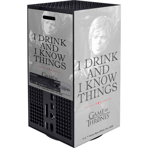 Game of Thrones: Tyrion Lannister Quote XBox Series X Digital Edition Console Skin