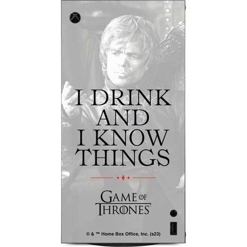 Game of Thrones: Tyrion Lannister Quote XBox Series X Digital Edition Console Skin