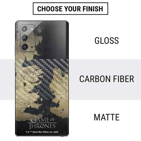 Game of Thrones: Westeros Map Galaxy Note20 5G Skin