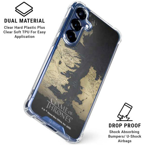 Game of Thrones: Westeros Map Galaxy S25 Plus Clear Case