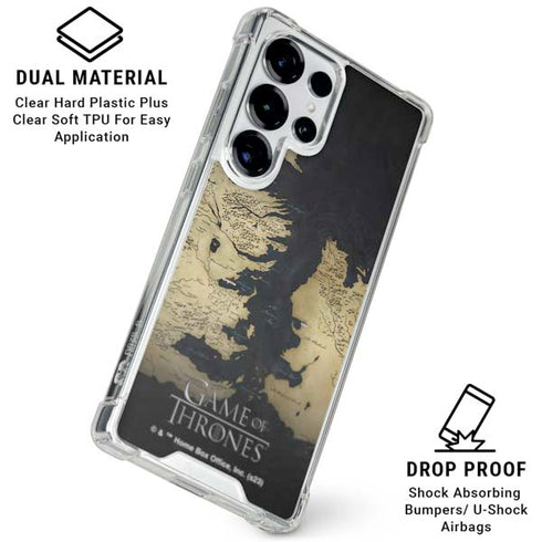Game of Thrones: Westeros Map Galaxy S25 Ultra Clear Case