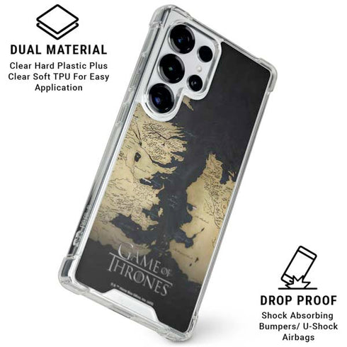 Game of Thrones: Westeros Map Galaxy S26 Ultra Clear Case