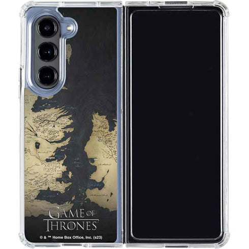 Game of Thrones: Westeros Map Galaxy Z Fold5 5G Clear Case