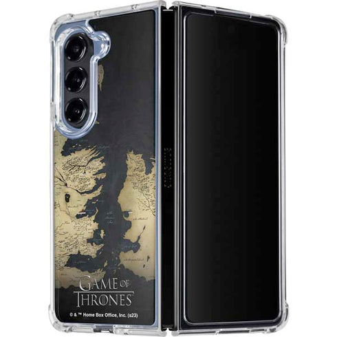 Game of Thrones: Westeros Map Galaxy Z Fold5 5G Clear Case