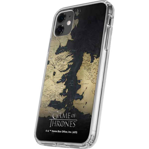 Game of Thrones: Westeros Map iPhone 11 Clear Case