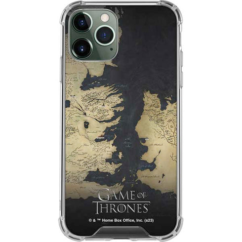 Game of Thrones: Westeros Map iPhone 11 Pro Max Clear Case