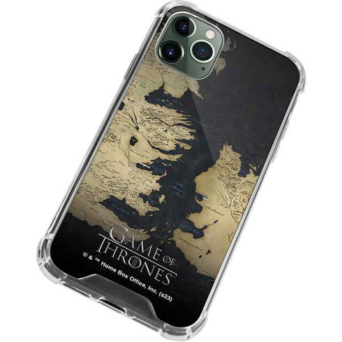 Game of Thrones: Westeros Map iPhone 11 Pro Max Clear Case
