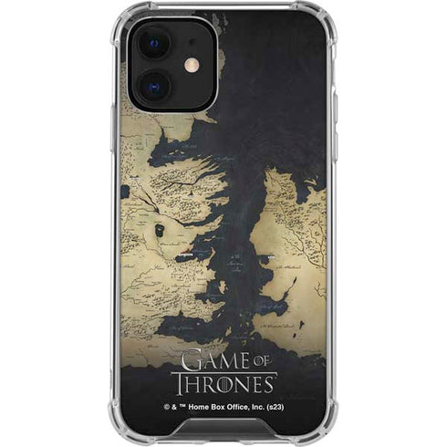 Game of Thrones: Westeros Map iPhone 12 Clear Case