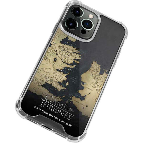 Game of Thrones: Westeros Map iPhone 13 Pro Max Clear Case