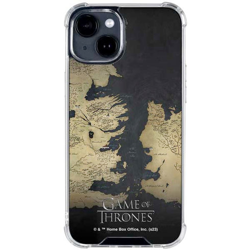 Game of Thrones: Westeros Map iPhone 14 Plus Clear Case