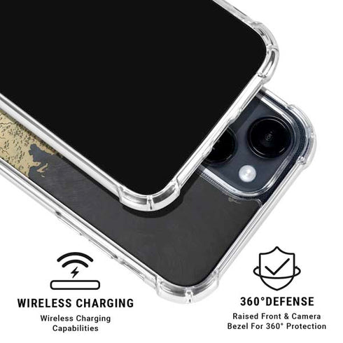 Game of Thrones: Westeros Map iPhone 14 Plus Clear Case