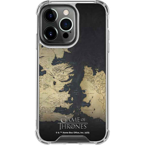Game of Thrones: Westeros Map iPhone 14 Pro Clear Case