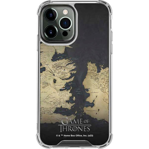 Game of Thrones: Westeros Map iPhone 14 Pro Max Clear Case