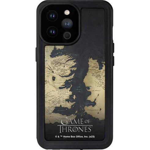 Game of Thrones: Westeros Map iPhone 14 Pro Max Waterproof Case