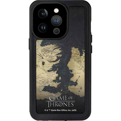 Game of Thrones: Westeros Map iPhone 14 Pro Waterproof Case