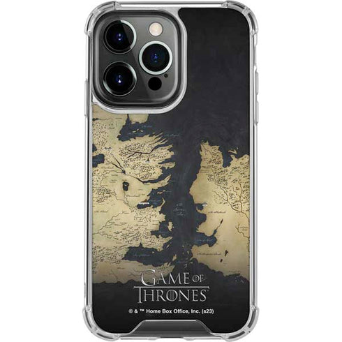 Game of Thrones: Westeros Map iPhone 15 Pro Max Clear Case