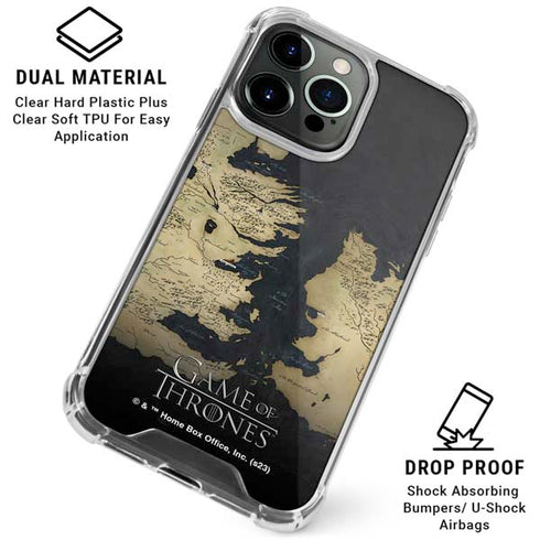 Game of Thrones: Westeros Map iPhone 15 Pro Max Clear Case