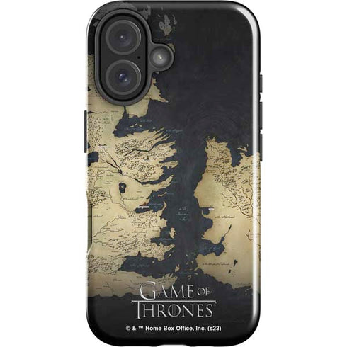 Game of Thrones: Westeros Map iPhone 16 Plus Impact Case