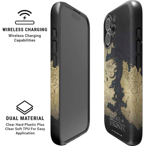 Game of Thrones: Westeros Map iPhone 16 Plus Magsafe Impact Case