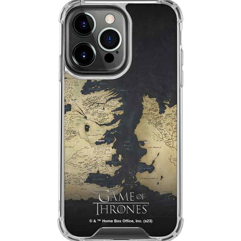 Game of Thrones: Westeros Map iPhone 16 Pro Max Clear Case