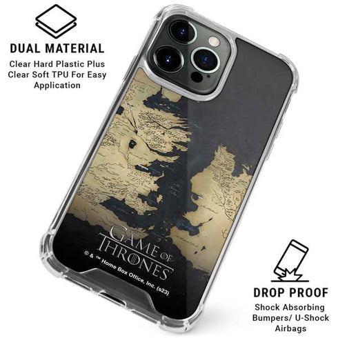 Game of Thrones: Westeros Map iPhone 16 Pro Max Clear Case