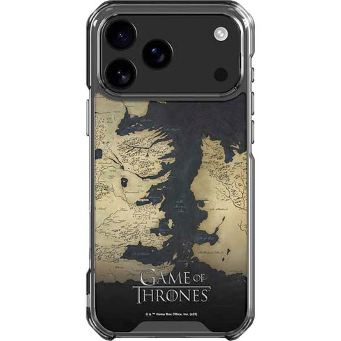 Game of Thrones: Westeros Map iPhone 18 Pro Max Clear Case