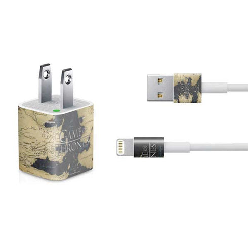 Game of Thrones: Westeros Map iPhone Charger (5W USB) Skin