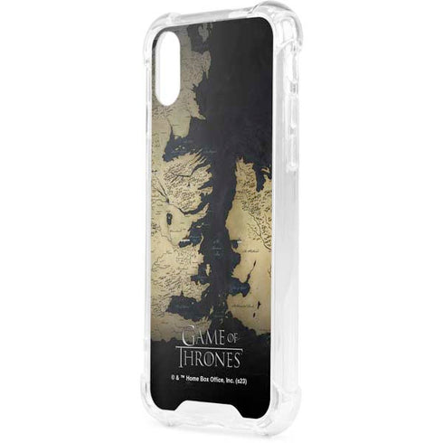 Game of Thrones: Westeros Map iPhone XS Clear Case