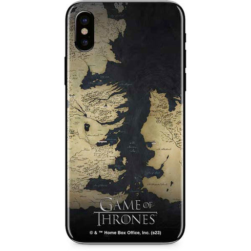 Game of Thrones: Westeros Map iPhone XS Skin