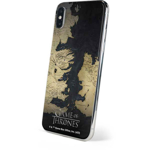Game of Thrones: Westeros Map iPhone XS Skin