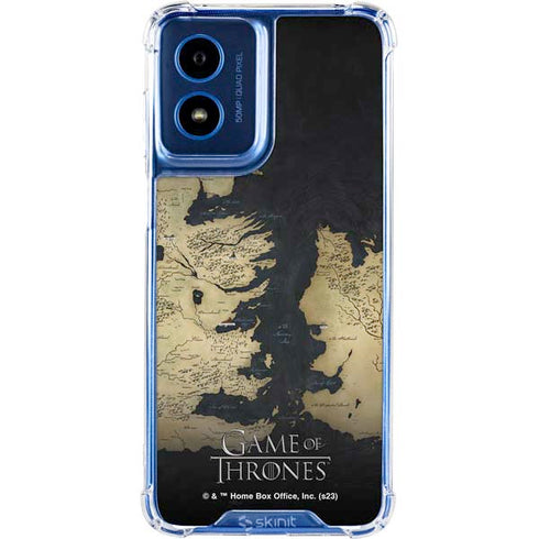 Game of Thrones: Westeros Map Moto G 5G (2024) Clear Case