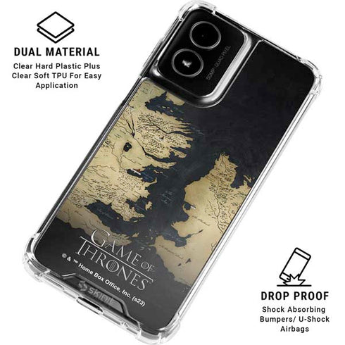 Game of Thrones: Westeros Map Moto G Power 5G (2024) Clear Case