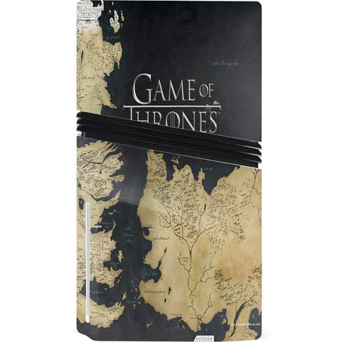 Game of Thrones: Westeros Map PS5 Pro Disk Console Skin