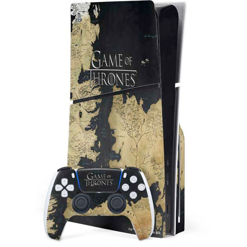 Game of Thrones: Westeros Map PS5 Slim Disk Bundle Skin