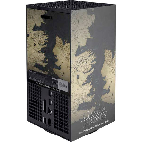 Game of Thrones: Westeros Map XBox Series X Digital Edition Console Skin