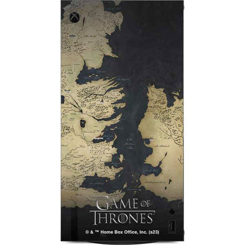 Game of Thrones: Westeros Map XBox Series X Digital Edition Console Skin