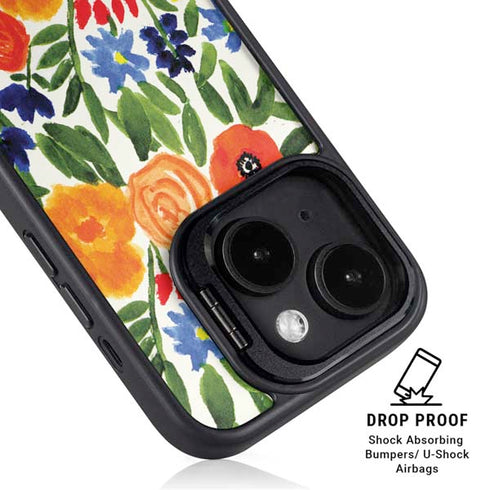 Bouffants and Broken Hearts Garden 6 iPhone 15 Plus Kickstand Case