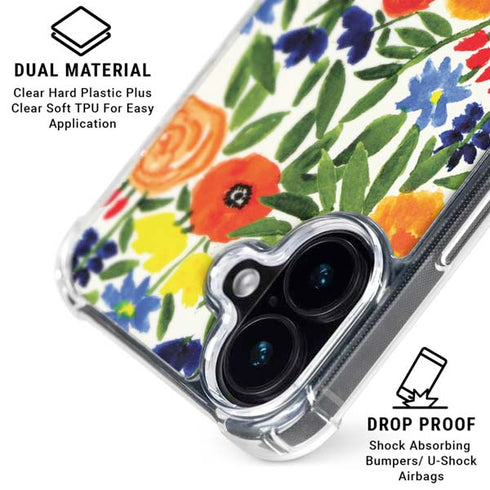 Bouffants and Broken Hearts Garden 6 iPhone 16 Plus Clear Case